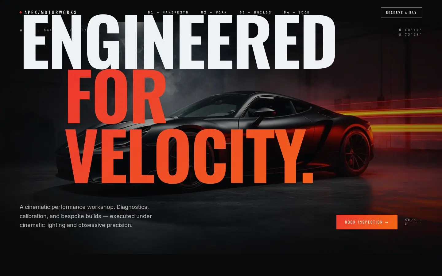 Apex Motorworks website preview